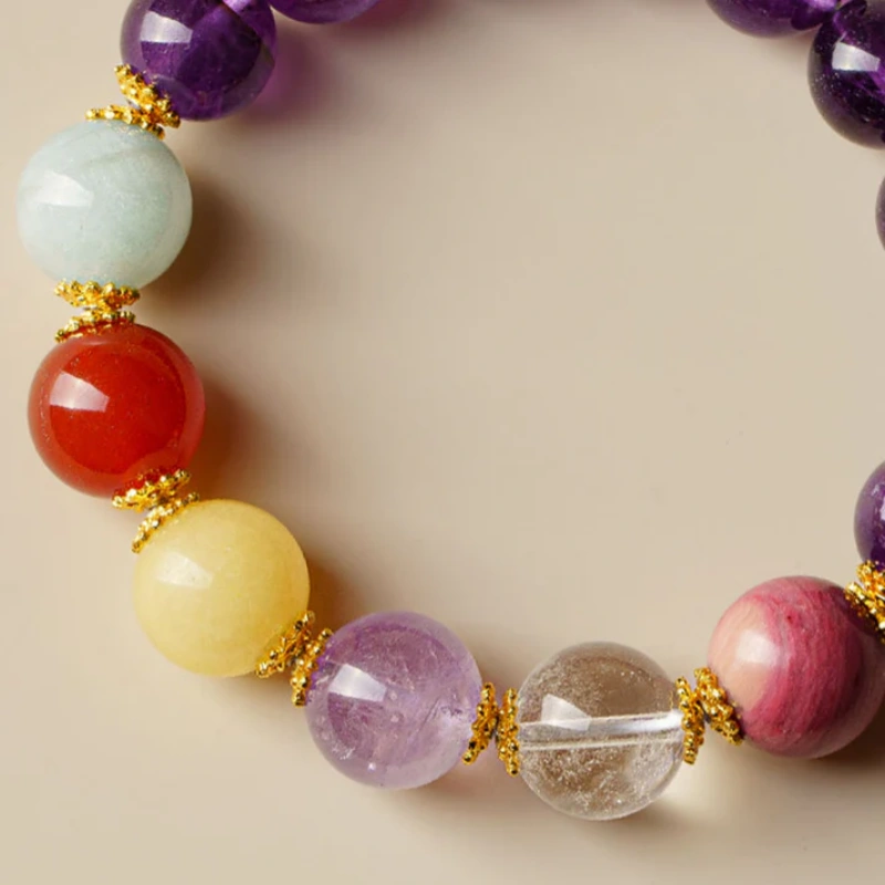 Nine Purple Fire Crystal Bracelet (20-year Good Fortune)