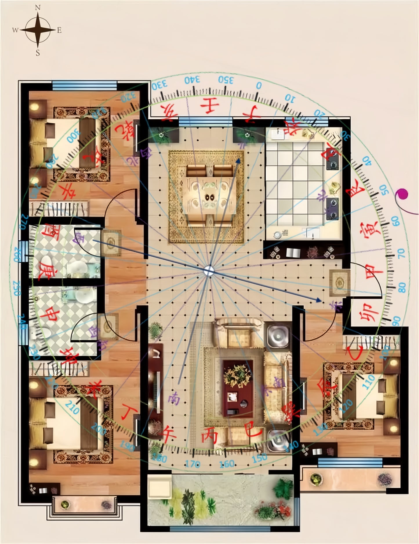 Offline feng shui layout
