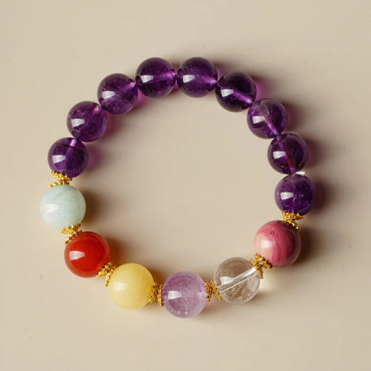 Nine Purple Fire Crystal Bracelet (20-year Good Fortune)