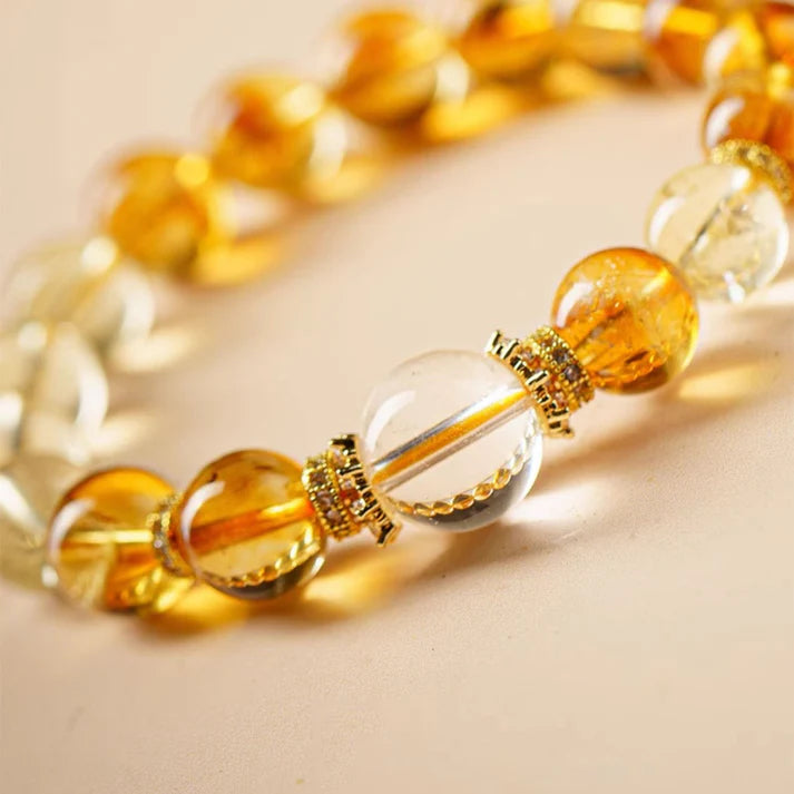 Natural Yellow Crystal Bracelet (Wealth and Luck)
