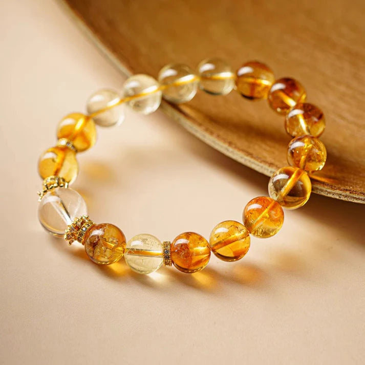 Natural Yellow Crystal Bracelet (Wealth and Luck)