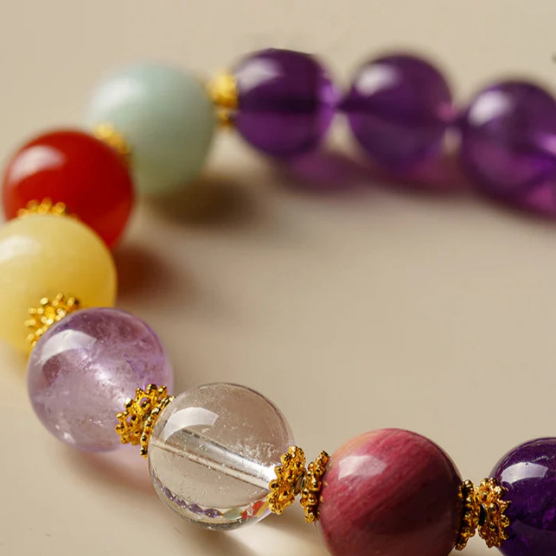 Nine Purple Fire Crystal Bracelet (20-year Good Fortune)